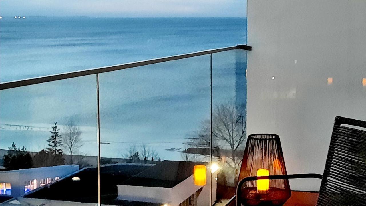 Komfortable strandnahe Ferienwohnung mit Terrasse und Meerblick in 10ter Etage Misdroy Exterior foto