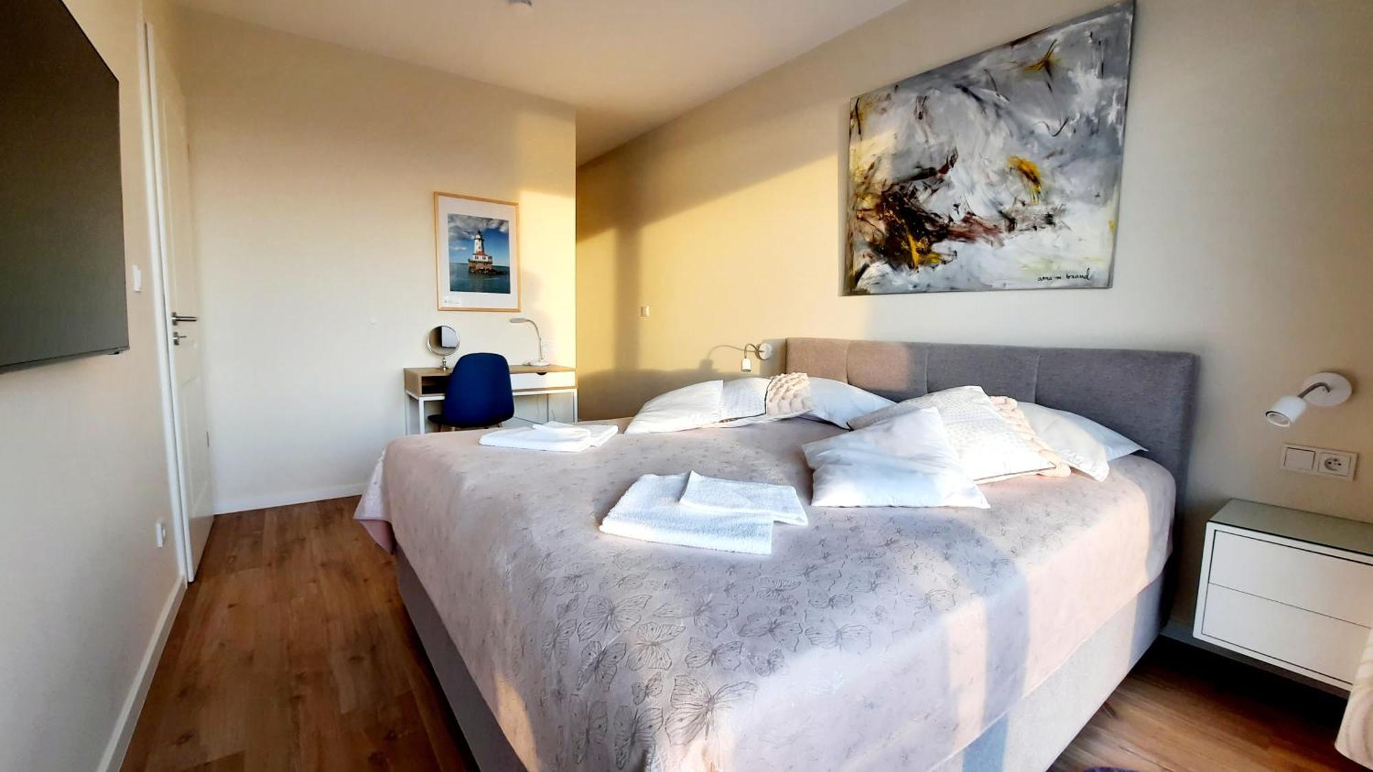 Komfortable strandnahe Ferienwohnung mit Terrasse und Meerblick in 10ter Etage Misdroy Exterior foto